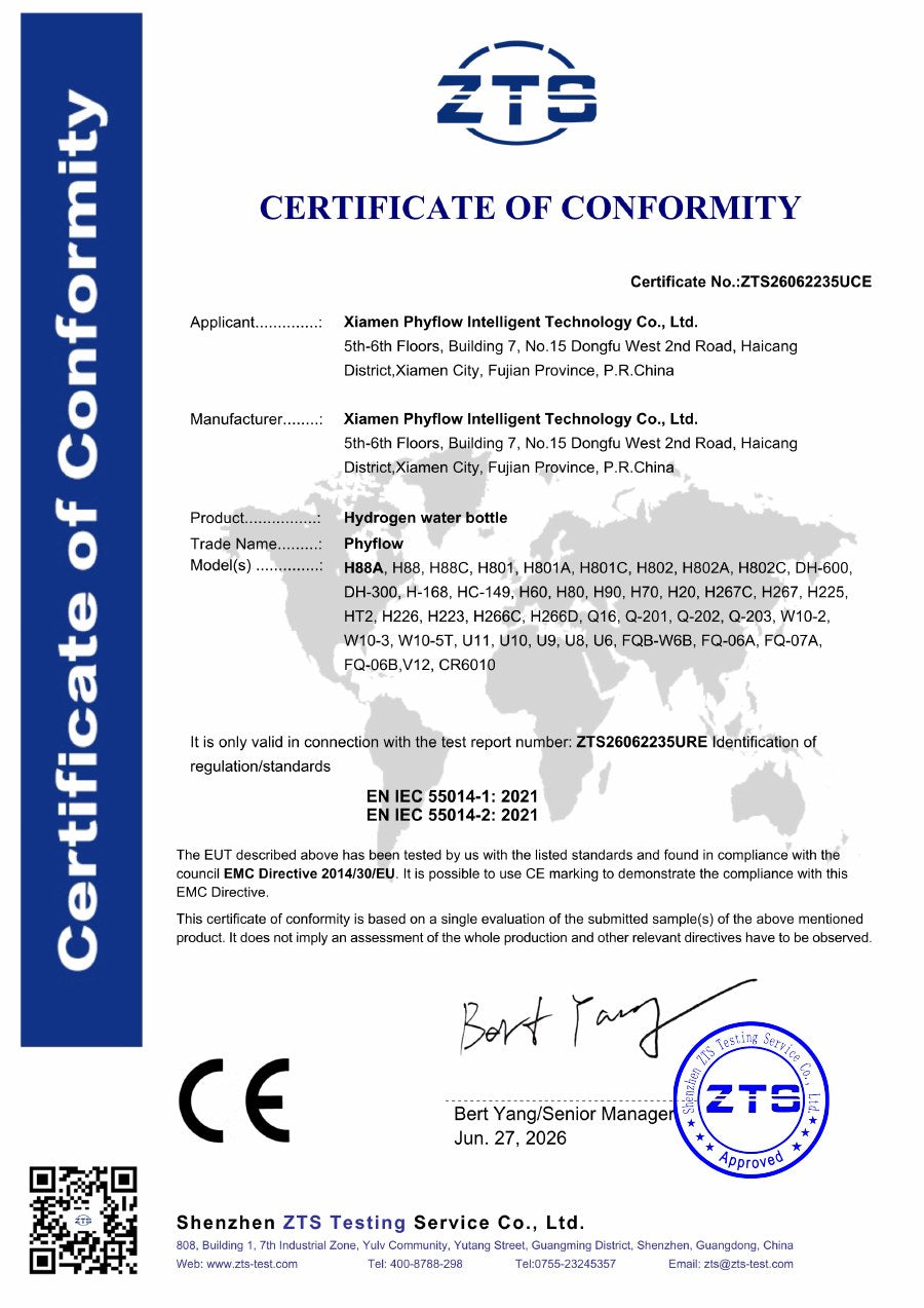 CE EMC certificate, first page