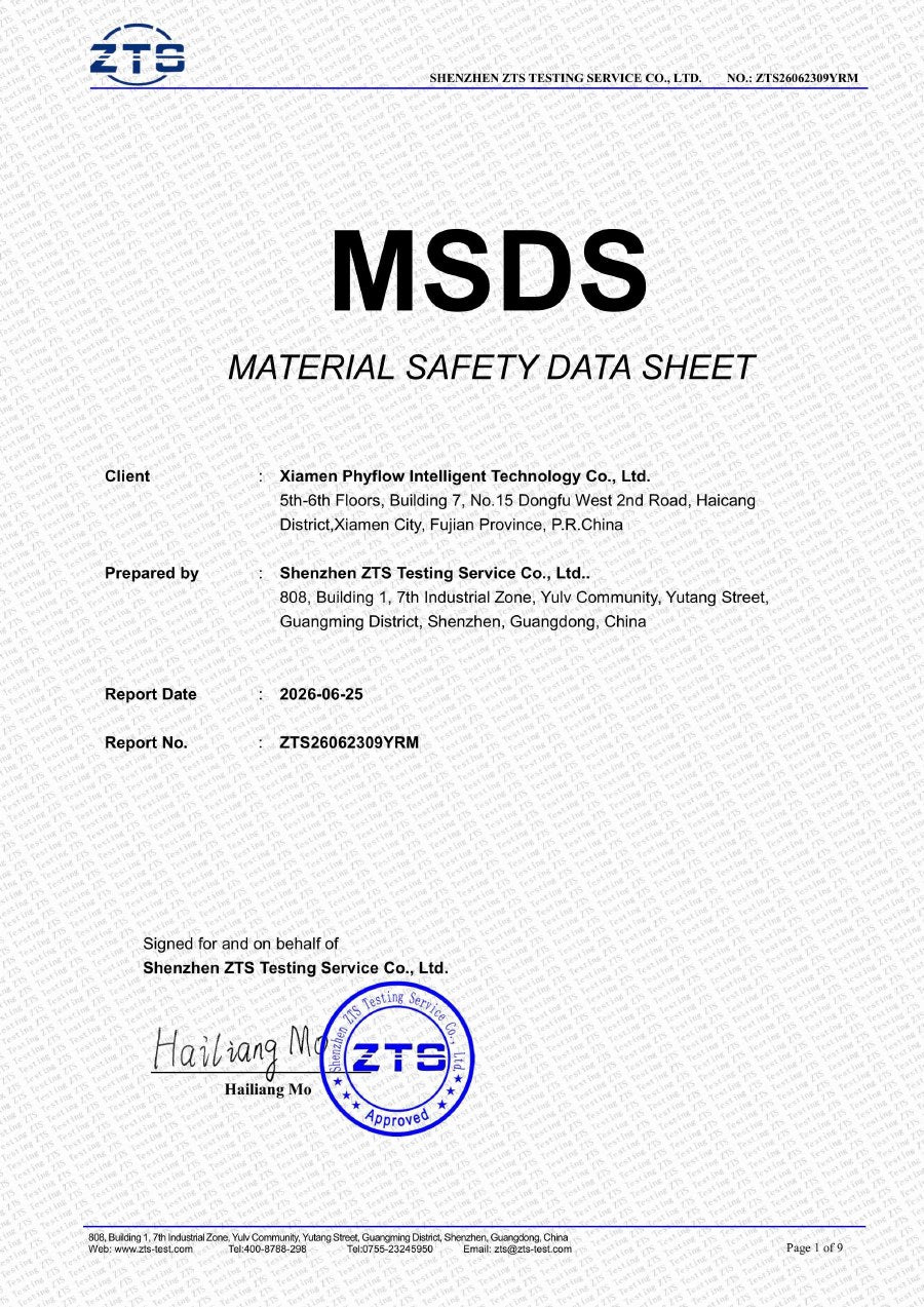Material safety data sheet, first page